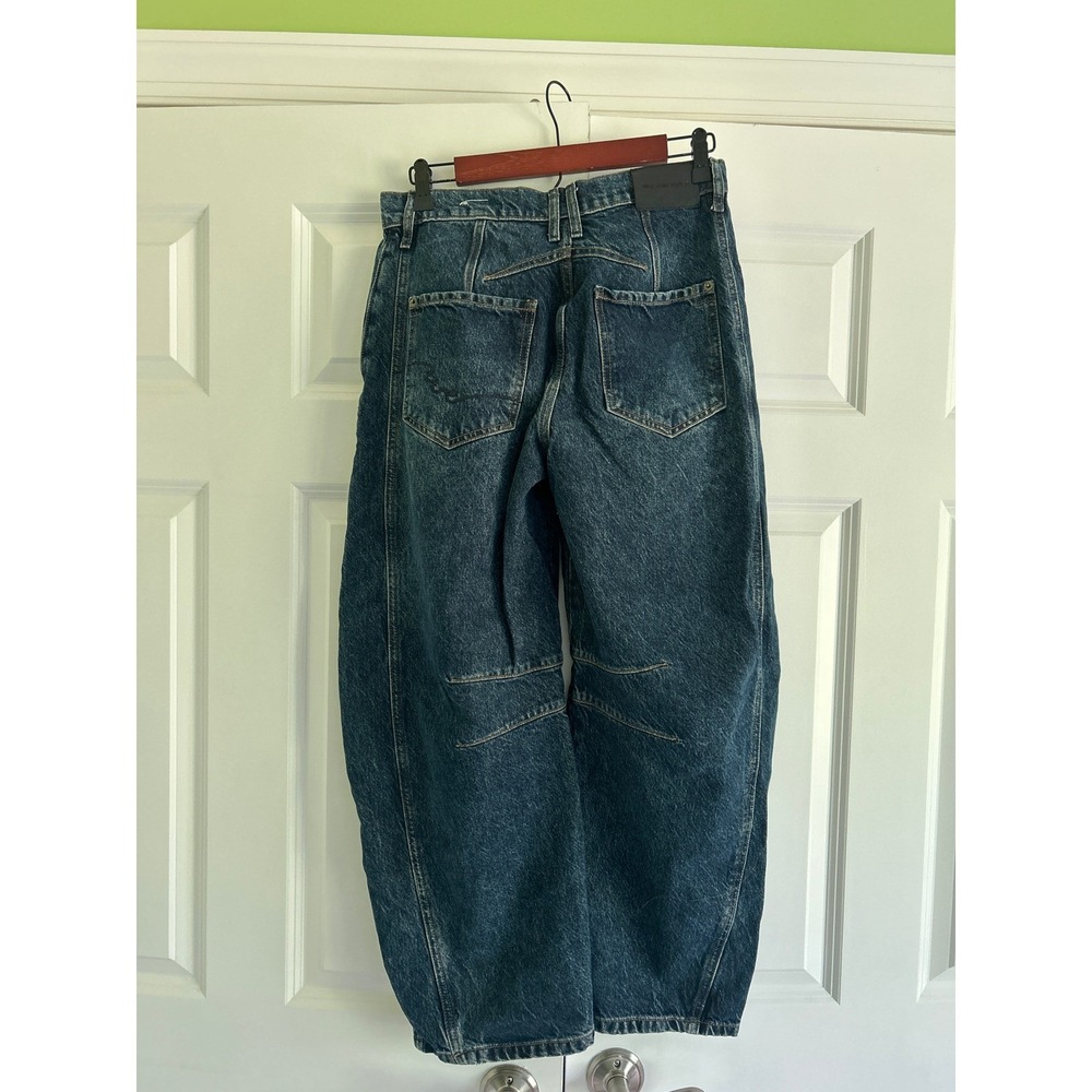 Free People We The Free Good Luck Barrel Jeans Mid Wash Denim Blue Size 25 - Picture 3 of 7